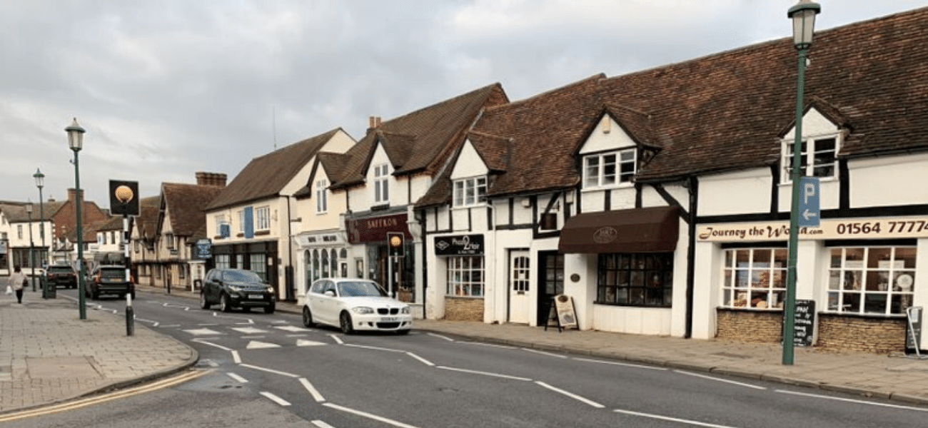 Image of a row of buildings in Solihull