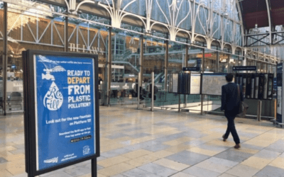 Passengers take on plastic pollution at Britain’s biggest and busiest train stations