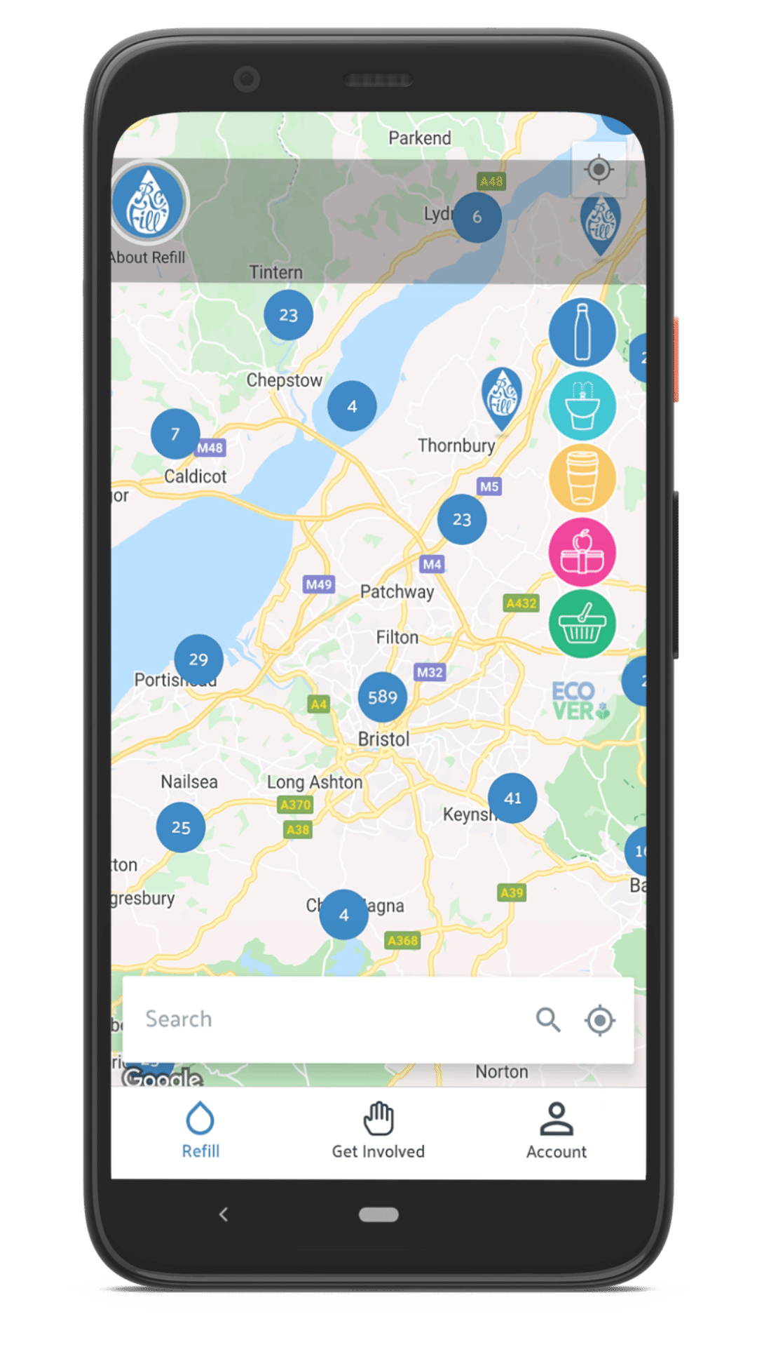 Refill App Home Page Image