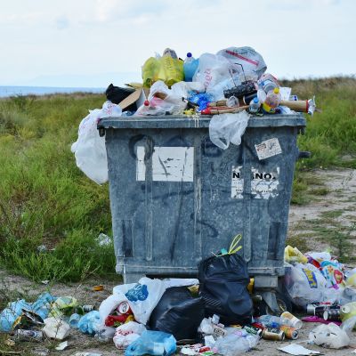 Overflowing bin single use