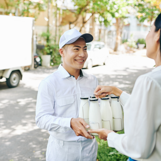 Returnable milk delivery